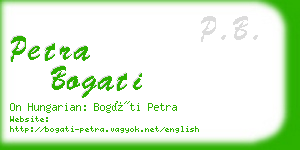 petra bogati business card